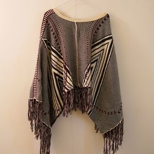 Aztec Oversized Poncho Shaw
